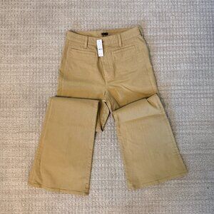J. Crew Vintage Flare Twill Pants - Khaki, Size 27 *NWT